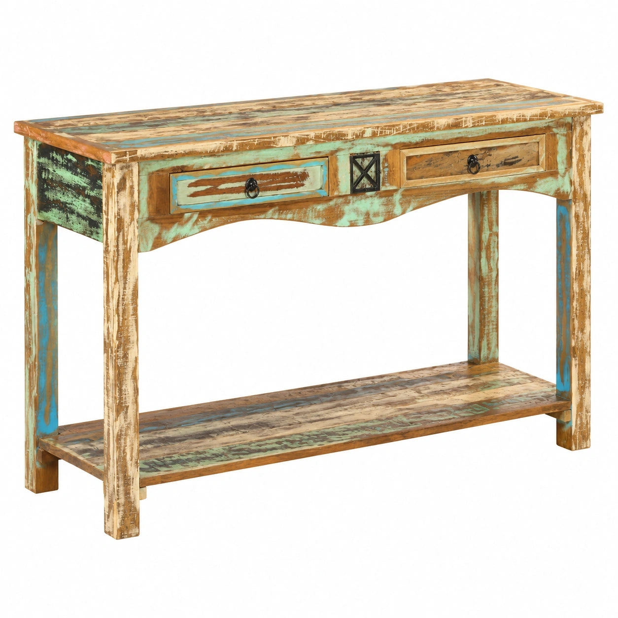 console-en-bois-massif-avec-tiroirs-et-etagere-120x40x75-cm-cajaha8057ir