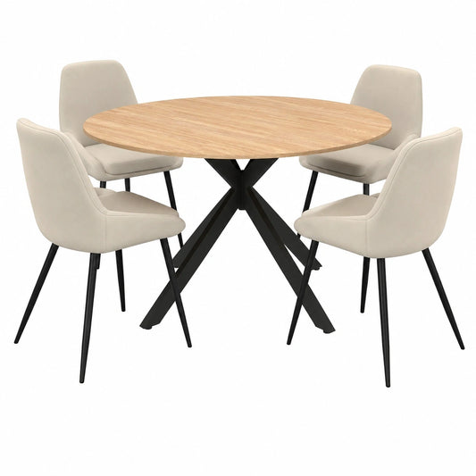 table-a-manger-ronde-extensible-avec-chaises-en-velours-beige-vwrwln8120sl