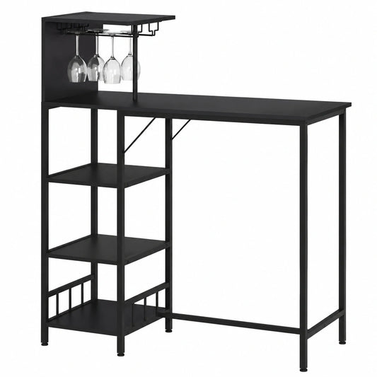 table-de-bar-industrielle-avec-etageres-et-porteverres-umtokw8034bi